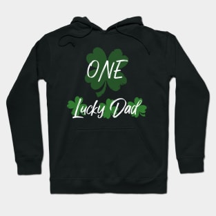 One Lucky Dad Funny Daddy Green Leaf Hoodie